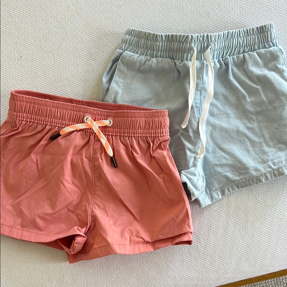 Crewcuts Coral and Cream Swim Shorts
